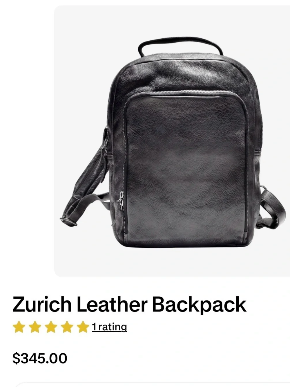 New Latico Grey/Brown Leather Backpack